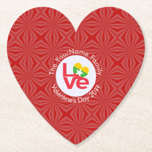 Birma/Myanmar - Rote LIEBE Personalisiert Untersetzer