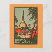Birma-Myanmar-Tempel | Vintage Travel Poster