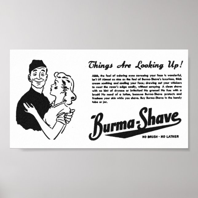 Birma Shave Adoring Poster (Vorne)