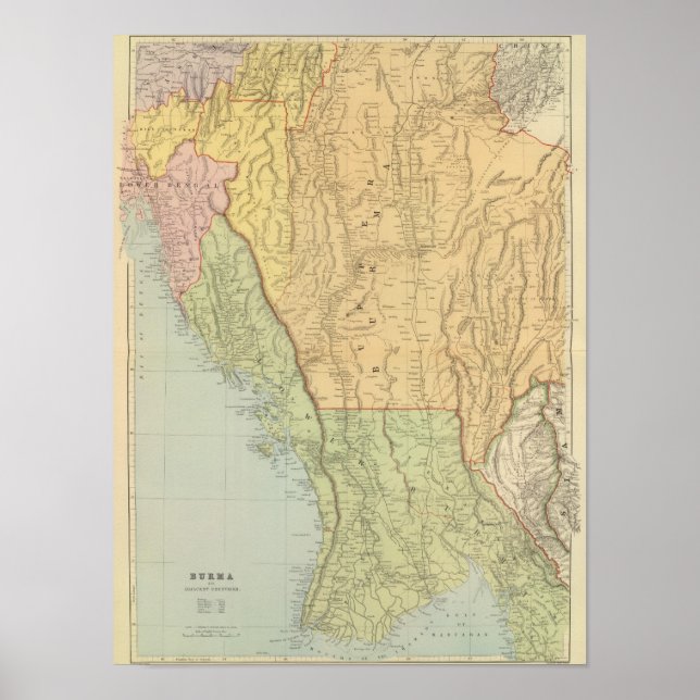 Birma und angrenzende Länder Poster (Vorne)