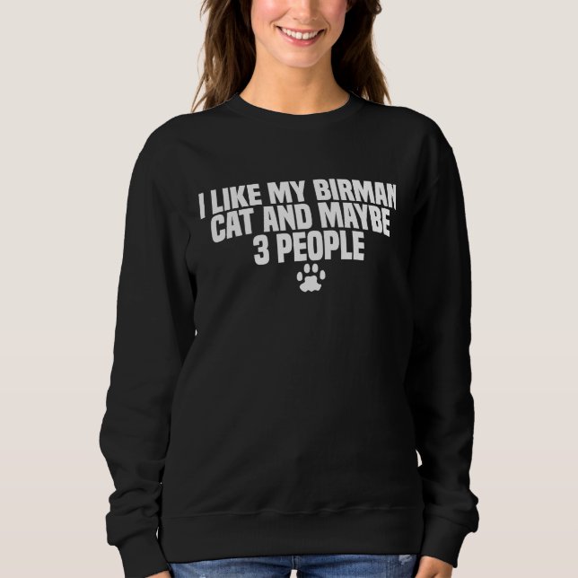 Birman Cat Breed Sweatshirt (Vorderseite)