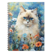 Birman Cat farbige Aquarellbilder