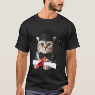 Birman-Katze Abschlussfeier Mütze Absolvent Diplom T-Shirt