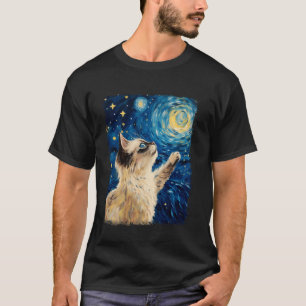 Birman Katze Sternennacht-Gemälde T-Shirt