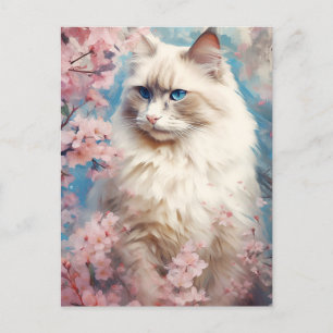 Birman-Katzenblumen Postkarte
