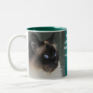 Birman Ragdoll Cat and Kitty Quote Zweifarbige Tasse