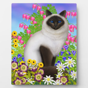 Birman Ragdoll Cat in Blume Plaque Fotoplatte