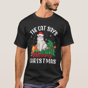 Birman Weihnachten Kostüm präsentiert die Katze T-Shirt
