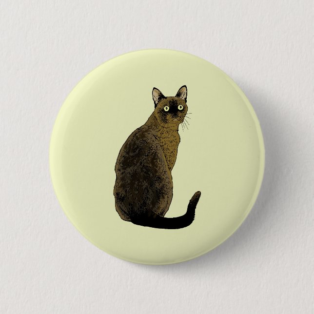 Birmanische Katze Button (Vorderseite)