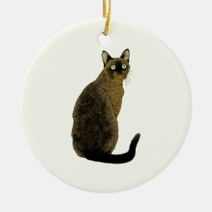 Birmanische Katze Keramik Ornament
