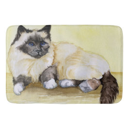 Birmanische Katze Sealpoint Badematte