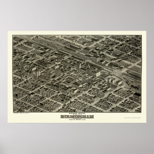 Birmingham, AL Panoramic Map - 1903 Poster (Vorne)