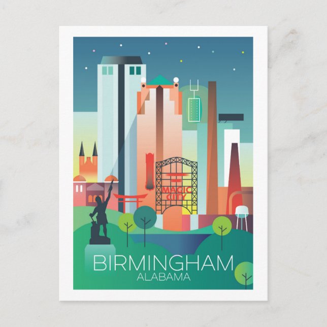 Birmingham, Alabama Postcard Postkarte (Vorderseite)
