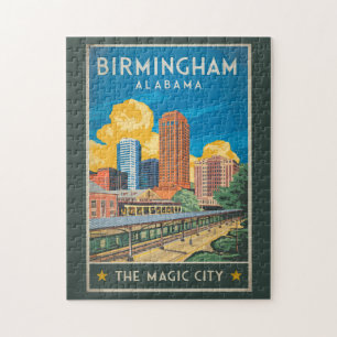 Birmingham Alabama Reise Kunst Vintage Puzzle