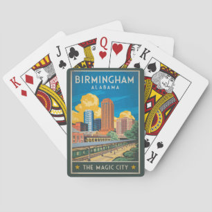 Birmingham Alabama Reise Kunst Vintage Spielkarten
