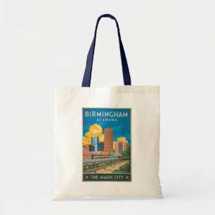 Birmingham Alabama Reise Kunst Vintage Tragetasche