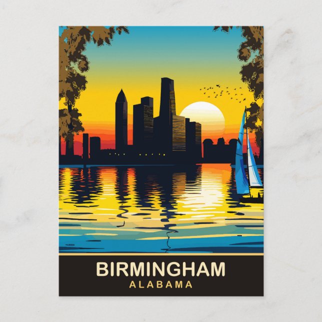 Birmingham Alabama, Reise Postkarte (Vorderseite)