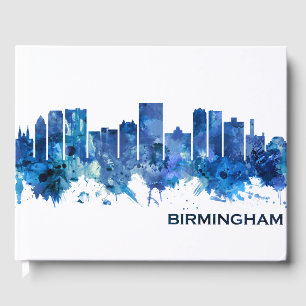 Birmingham Alabama Skyline Blue Gästebuch