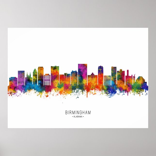 Birmingham Alabama Skyline Poster (Vorne)
