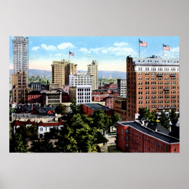 Birmingham Alabama Skyline View Poster (Vorne)