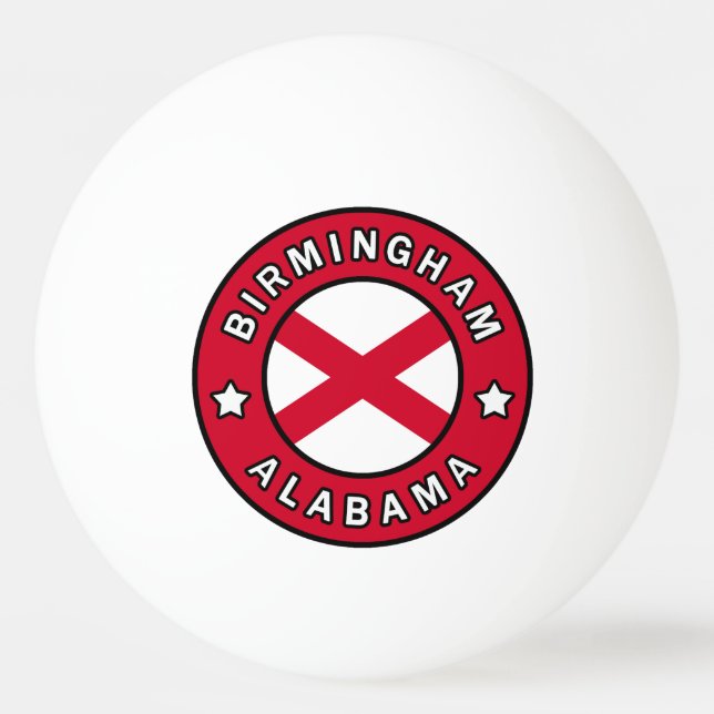 Birmingham Alabama Tischtennisball (Vorderseite)