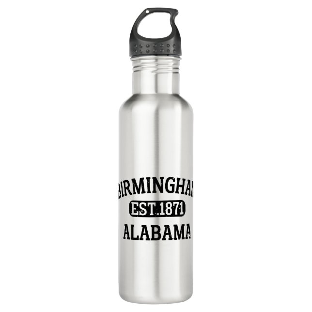 Birmingham Alabama Vintag Edelstahlflasche (Vorderseite)