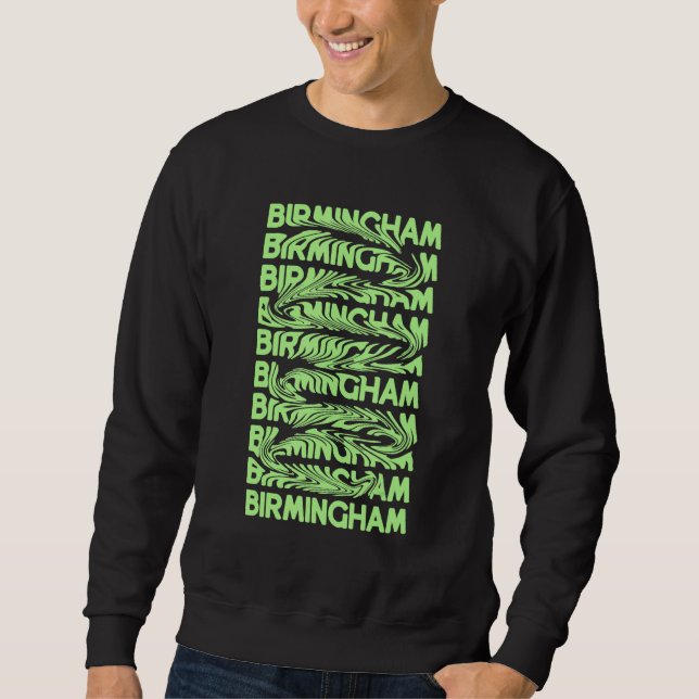 Birmingham Alabama Vintage Psychedelic Sweatshirt (Vorderseite)