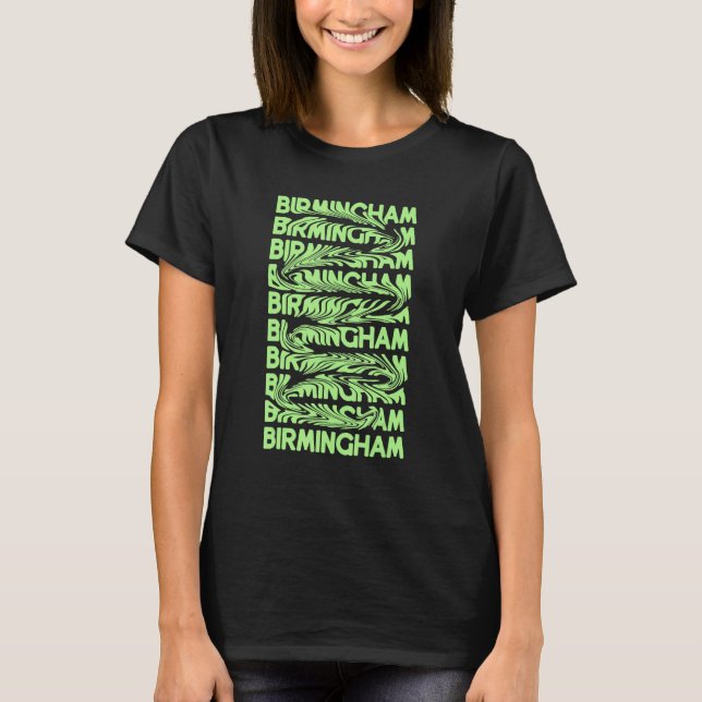 Birmingham Alabama Vintage Psychedelic T-Shirt (Vorderseite)