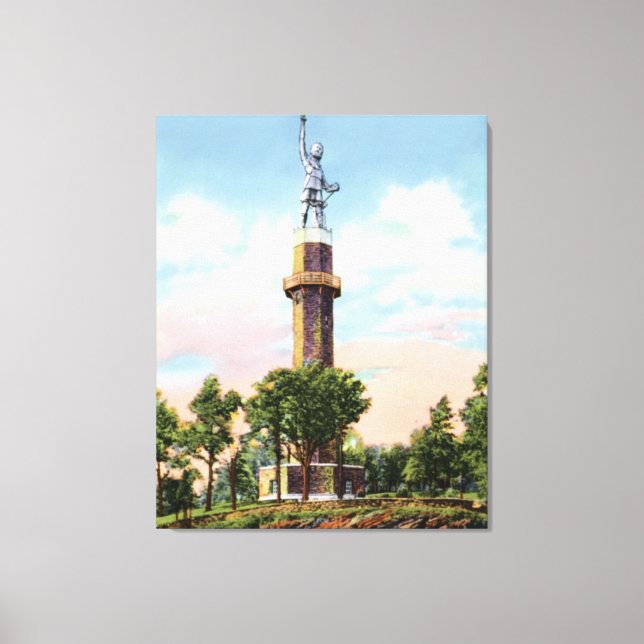 Birmingham Alabama Vulkan auf dem Roten Berg Leinwanddruck (Vorderseite)