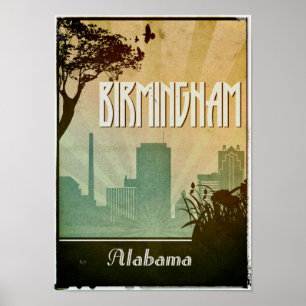 Birmingham Art Deco Design City Poster-Kunst Poster
