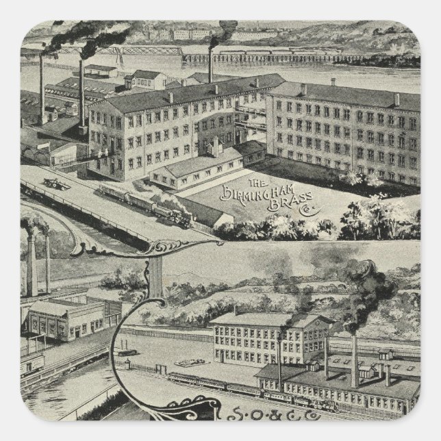 Birmingham Brass Co Quadratischer Aufkleber (Vorderseite)