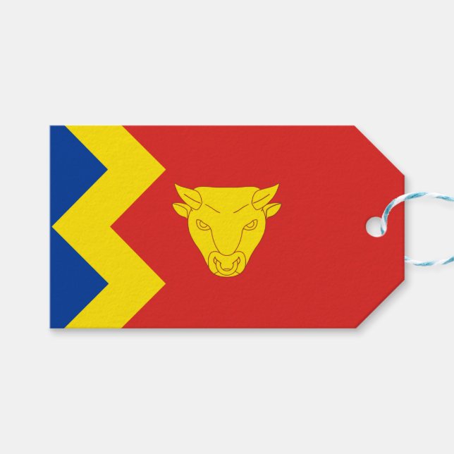 Birmingham City Flag Geschenkanhänger (Vorderseite (Horizontal))