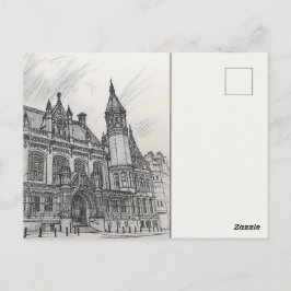 Birmingham City Map Postkarte Charcoal Urban Skizz