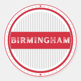 Birmingham City Pride Emblem – Englische Identität Runder Aufkleber