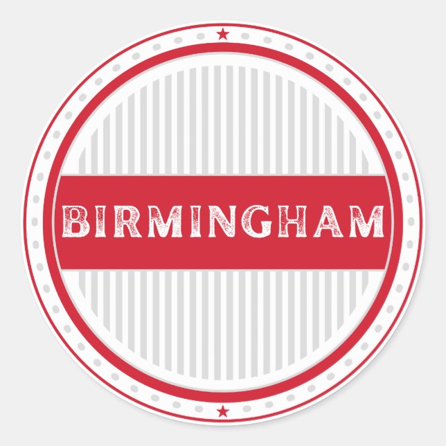 Birmingham City Pride Emblem – English Identity Runder Aufkleber (Vorderseite)