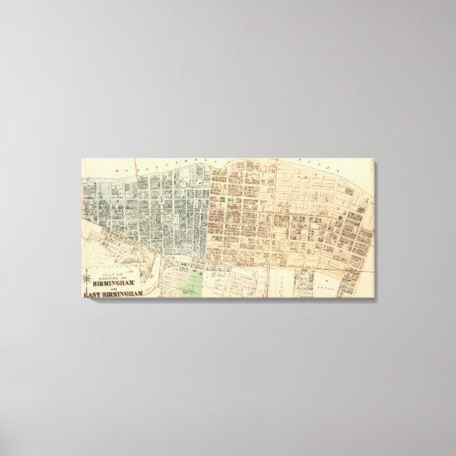 Birmingham, E Birmingham Leinwanddruck (Vorderseite)
