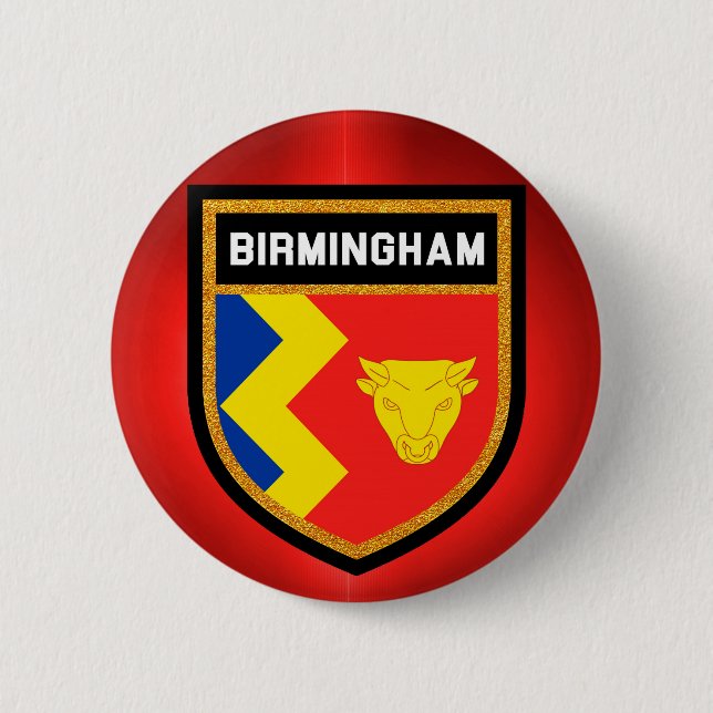 Birmingham Flag Button (Vorderseite)