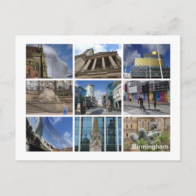 Birmingham Postkarte (Vorderseite)