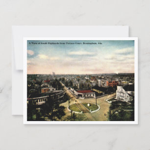 Birminghham AL, South Highlands Ansichts-Vintage Postkarte