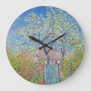 Birnbaum in Blüte - Claude Monet Große Wanduhr