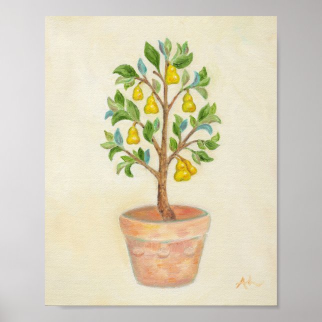 Birnbaum-Kunstposter Poster (Vorne)