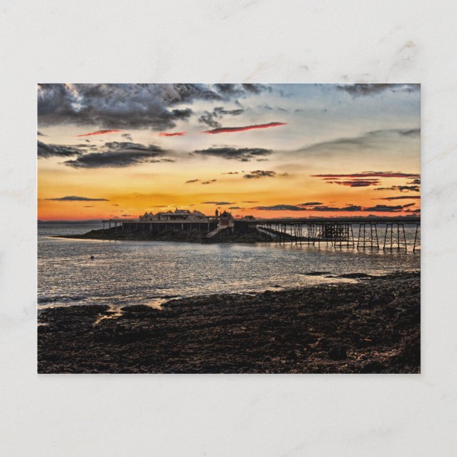 Birnbeck Pier und Insel Weston-super-Mare Postkarte (Vorderseite)