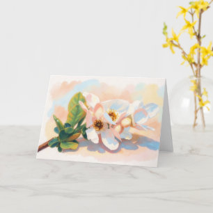 Birnblüten Pastell Kunst Notizkarte Karte