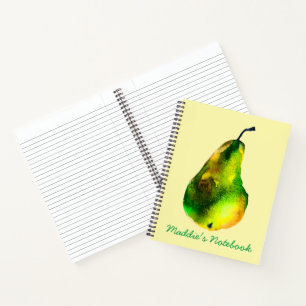 Birne, Aquarellfrucht Notizbuch