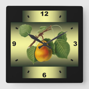 Birne ~ botanisches Frucht ~ Giorgio Gallesio ~ * Quadratische Wanduhr