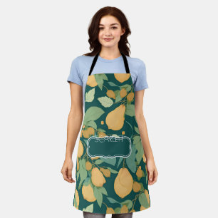Birne floral Personalisiertes Muster Schürze