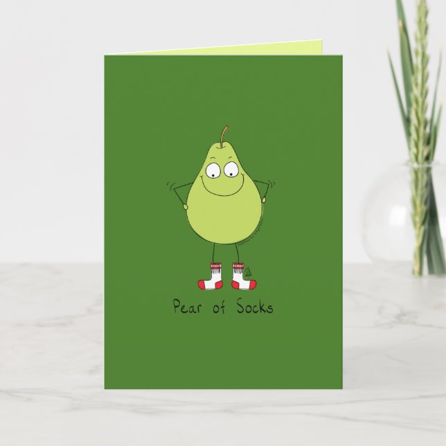 Birne - Funny Pear Pun Card Karte (Vorderseite)