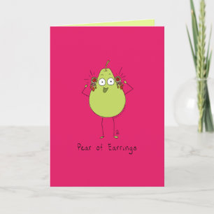 Birne - Funny Pear Pun Card Karte