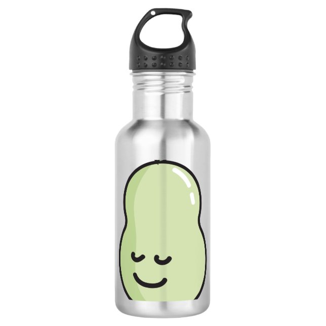 Birne mit einem Lächeln Edelstahlflasche (Vorderseite)