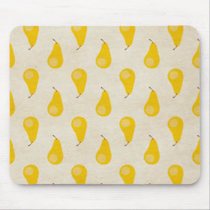 Birne Print Yellow Frucht Birnen Classic Preppy Mousepad